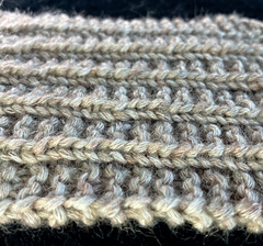 The stockinette columns tend to turn to the side even after blocking, adding texture!