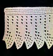 Detail showing narrow scarf border on left edge