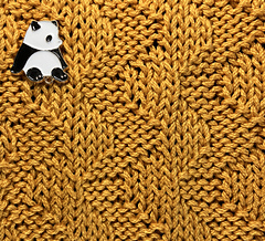 Close up of stitch pattern