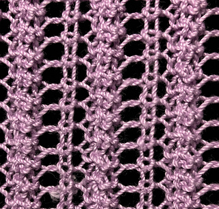 Detail of Twisted Bars pattern - blocked