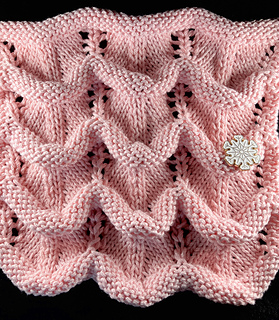Unblocked and shown as it looks while knitting it