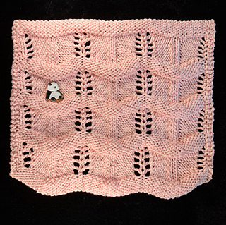 Same swatch blocked gently to preserve some texture