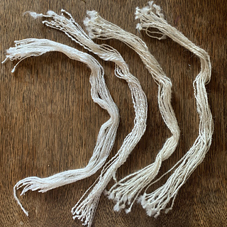 L-R: bamboo, mulberry silk, mohair, petting zoo