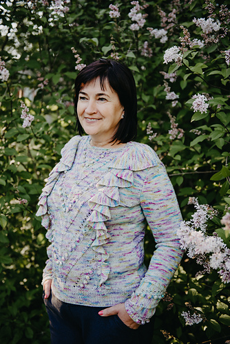 Ruffleskrage Genser - Zanete Knits