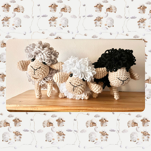 Fluffy Sheep - 3 Stitches Crafts