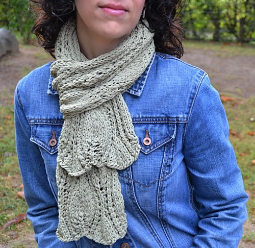 小物 janesmith LACE SCARF Knit-Pattern-Misty-Lace-Scarf-