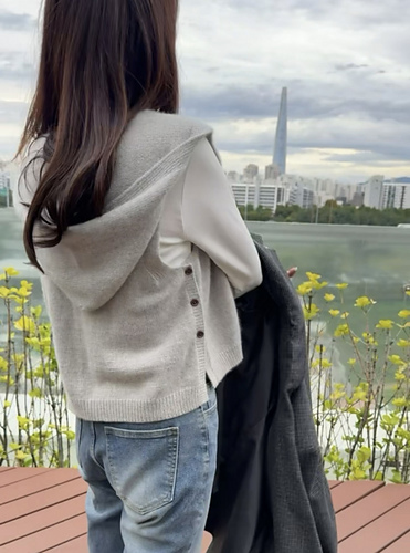 Hooded Shawl Vest